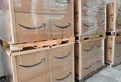 Uncollected coffin box pallets from Amazon